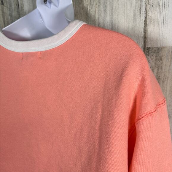 Sundry by Evereve Sweatshirt 2 | Peach White | Colorblock | NWT | MSRP $78 - Picture 5 of 10